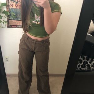 brown/tan corduroy carpenter baggy pants